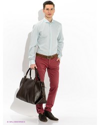 Мужская мятная рубашка с длинным рукавом от s.Oliver