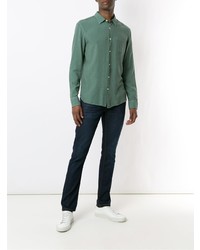 Мужская мятная рубашка с длинным рукавом от OSKLEN