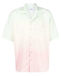 Мужская мятная рубашка с коротким рукавом с принтом тай-дай от Bonsai