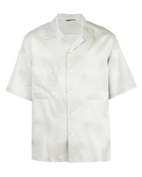 Мужская мятная рубашка с коротким рукавом с принтом от Barena