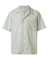 Мужская мятная рубашка с коротким рукавом с принтом от Kenzo