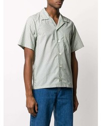 Мужская мятная рубашка с коротким рукавом с принтом от Kenzo