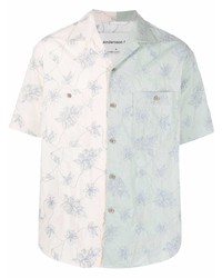Мужская мятная рубашка с коротким рукавом с цветочным принтом от Andersson Bell