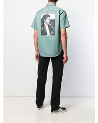 Мужская мятная рубашка с коротким рукавом от Supreme