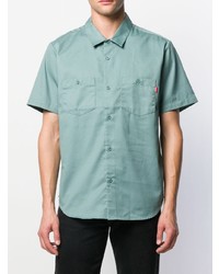 Мужская мятная рубашка с коротким рукавом от Supreme
