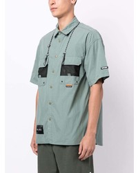 Мужская мятная рубашка с коротким рукавом от Izzue