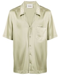Мужская мятная рубашка с коротким рукавом от Nanushka