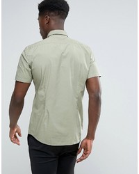 Мужская мятная рубашка с коротким рукавом от Esprit