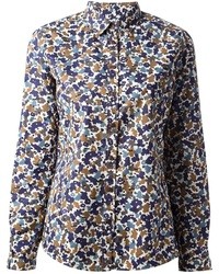 Женская мятная рубашка с цветочным принтом от Burberry