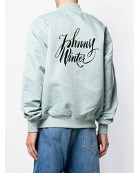 Мужская мятная университетская куртка от Acne Studios