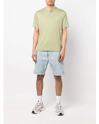 Мужская мятная футболка на пуговицах от Calvin Klein