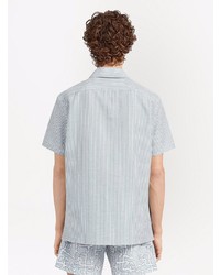 Мужская мятная футболка-поло в вертикальную полоску от Zegna