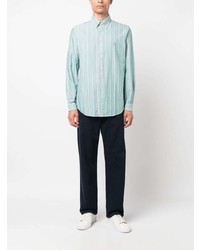 Мужская мятная футболка-поло в горизонтальную полоску от Polo Ralph Lauren