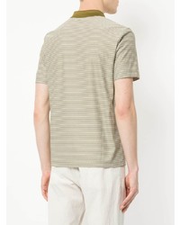 Мужская мятная футболка-поло в горизонтальную полоску от Cerruti 1881