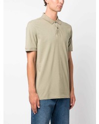 Мужская мятная футболка-поло с вышивкой от BOSS