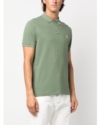 Мужская мятная футболка-поло с вышивкой от Polo Ralph Lauren