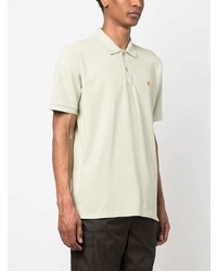 Мужская мятная футболка-поло с вышивкой от Carhartt WIP