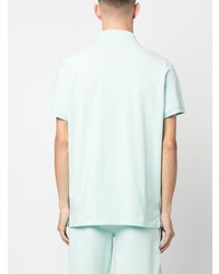 Мужская мятная футболка-поло с вышивкой от Karl Lagerfeld