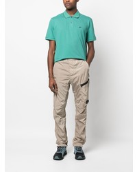 Мужская мятная футболка-поло от C.P. Company