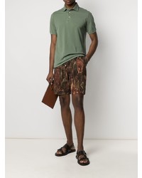 Мужская мятная футболка-поло от Fedeli