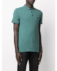 Мужская мятная футболка-поло от BOSS HUGO BOSS