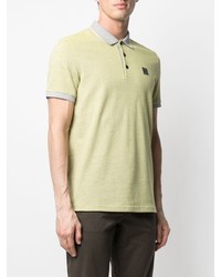 Мужская мятная футболка-поло от BOSS HUGO BOSS