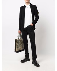 Мужская мятная футболка-поло от Stone Island