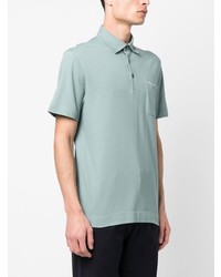 Мужская мятная футболка-поло от Zegna