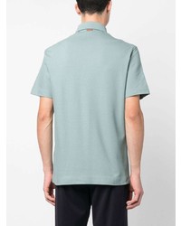 Мужская мятная футболка-поло от Zegna