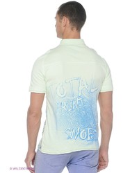 Мужская мятная футболка-поло от SNOBS