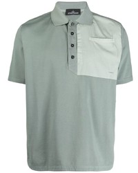 Мужская мятная футболка-поло от Stone Island Shadow Project