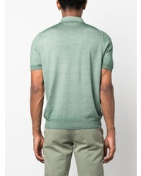 Мужская мятная футболка-поло от Canali