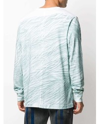 Мужская мятная футболка с длинным рукавом с принтом от Eckhaus Latta