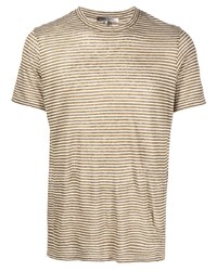 Мужская мятная футболка с круглым вырезом в горизонтальную полоску от Isabel Marant