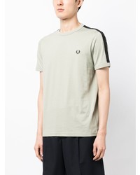 Мужская мятная футболка с круглым вырезом с вышивкой от Fred Perry