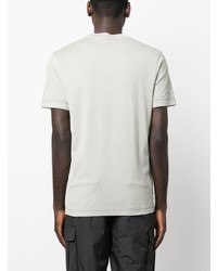 Мужская мятная футболка с круглым вырезом с вышивкой от Lacoste