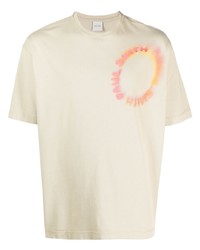 Мужская мятная футболка с круглым вырезом с вышивкой от Paul Smith