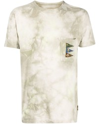 Мужская мятная футболка с круглым вырезом с принтом тай-дай от KAPITAL