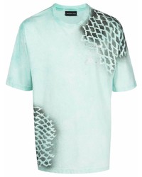Мужская мятная футболка с круглым вырезом с принтом тай-дай от Mauna Kea