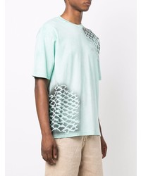 Мужская мятная футболка с круглым вырезом с принтом тай-дай от Mauna Kea