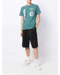 Мужская мятная футболка с круглым вырезом с принтом от AAPE BY A BATHING APE