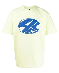 Мужская мятная футболка с круглым вырезом с принтом от Ader Error