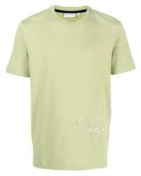 Мужская мятная футболка с круглым вырезом с принтом от Calvin Klein