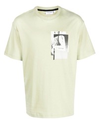 Мужская мятная футболка с круглым вырезом с принтом от Calvin Klein