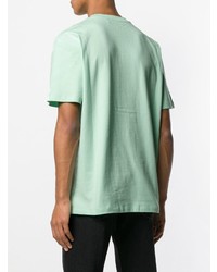 Мужская мятная футболка с круглым вырезом с принтом от McQ Alexander McQueen