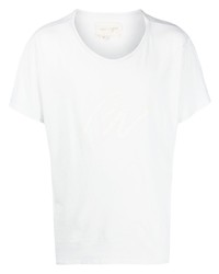 Мужская мятная футболка с круглым вырезом с принтом от Greg Lauren