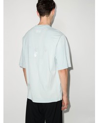 Мужская мятная футболка с круглым вырезом с принтом от Off-White
