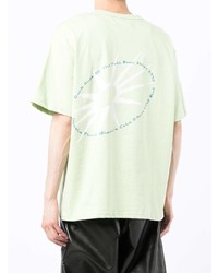 Мужская мятная футболка с круглым вырезом с принтом от Misbhv