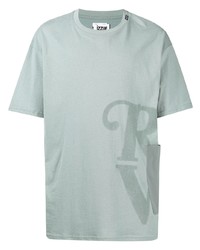 Мужская мятная футболка с круглым вырезом с принтом от Izzue