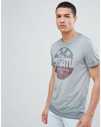 Мужская мятная футболка с круглым вырезом с принтом от Jack & Jones